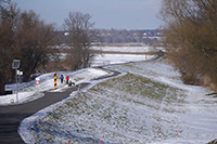 Radweg auf dem Oderdeich